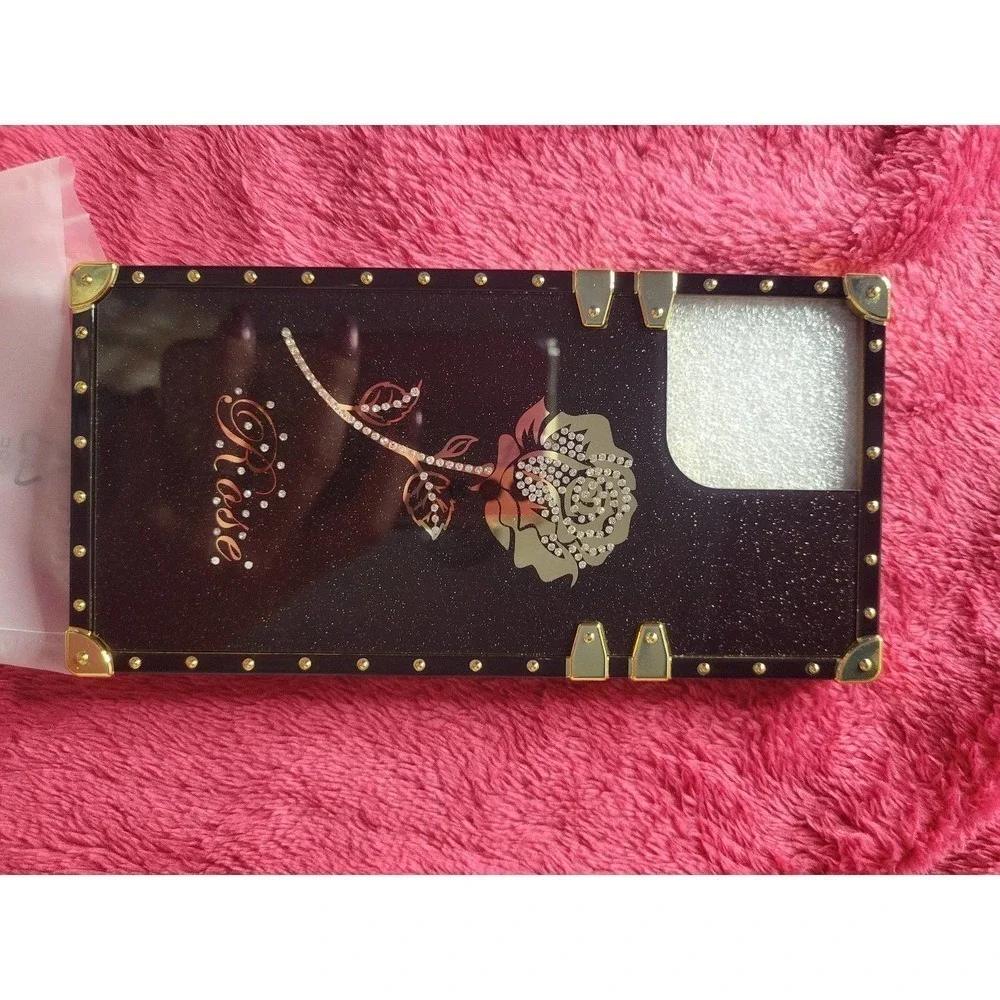iphone 12 pro max case Black And Gold Rose